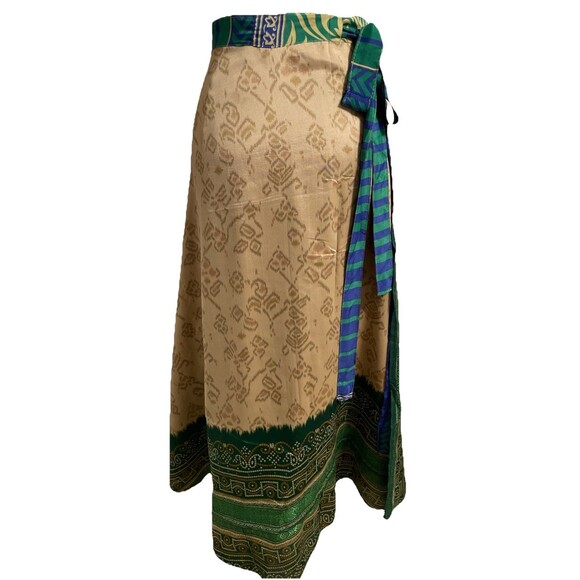 Junglee Billee Wrap Skirt Reversible Layered Boho Indian Free Size Fits Most NWT - Picture 4 of 12